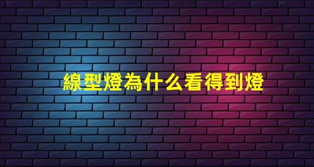 線型燈為什么看得到燈珠 線型燈
